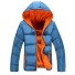 Moderne Herren-Winterjacke J2009 blau-orange