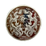 Monedă comemorativă dragon chinezesc 4 x 0,15 cm, de colecție, placată cu aur, monedă de dragon din zodiacul chinezesc, metal, monedă de anul chinezesc al dragonului, cu capac transparent argint