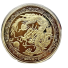 Monedă comemorativă dragon chinezesc Moneda de colecție dragon din zodiacul chinezesc de 4 cm, pictată, placată cu aur, monedă din metal, dragon chinezesc Moneda de anul dragonului cu capac transparent 4