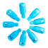 Műanyag színes körömkapcsok UV gél lakk eltávolítóhoz műköröm eltávolítóhoz 10 db kék