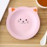 Műanyag tányér macska rózsaszín