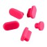 Mufe din silicon pentru conectori MacBook Pro 5 buc roz închis