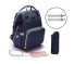 Multifunktionaler Wickelrucksack mit USB dunkelblau