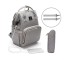 Multifunktionaler Wickelrucksack mit USB grau