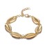 Muschelarmband für Damen golden