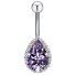 Nabelpiercing mit Stein J3384 silber-violett