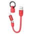 Nabíjecí kabel USB na Lightning / USB-C 20 cm červená