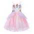 Nádherné dievčenské šaty s jednorožcom J2580 ružová