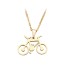 Náhrdelník s bicyklom zlatá