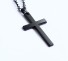 Náhrdelník s přívěskem kříž černá