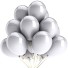 Narodeninové balóniky 25 cm 20 ks strieborná
