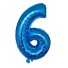 Narodeninový modrý balónik s číslom 80 cm 6
