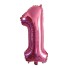 Narodeninový ružový balónik s číslom 100 cm 1