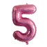 Narozeninový růžový balónek s číslem 100 cm 5