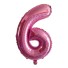 Narozeninový růžový balónek s číslem 100 cm 6