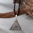 Naszyjnik męski w kształcie piramidy srebrny