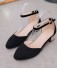 Női balerina cipő A610 csattal fekete
