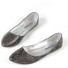 Női balerina cipő kígyómintával J1690 sötét szürke