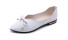 Női balerina cipő műbőrből fehér