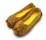 Női balerina cipő virággal A605 sárga