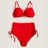 Női bikini fűzővel P620 piros