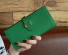 Női bőr pénztárca M154 csattal zöld