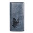 Női bőr pénztárca pillangóval kék