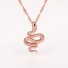 Női csavart nyaklánc kígyóval rózsaszín