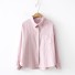 Női csíkos ing, hosszú ujjú világos rózsaszín