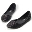 Női csillogó balerina cipő flitterekkel J1800 fekete