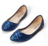 Női csillogó balerina cipő flitterekkel J1800 kék
