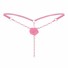 Női erotikus G-string nadrág gyöngyökkel világos rózsaszín