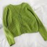 Női gombos pulóver G219 zöld