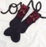 Női gyapjú zokni 3D mackóval sötétkék