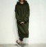 Női hosszú kapucnis pulóver katonai zöld