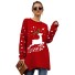 Női hosszú karácsonyi pulóver piros