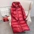 Női hosszú téli dzseki P2198 piros