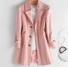 Női kabát P1451 rózsaszín