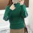 Női kötött pulóver A2093 sötétzöld