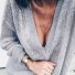 Női kötött pulóver A2105 világos szürke