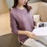 Női kötött pulóver A2118 világos lila