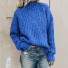 Női kötött pulóver A2207 kék