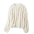 Női kötött pulóver A2340 fehér