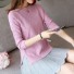 Női kötött pulóver rózsaszín