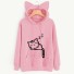 Női macska pulóver B22 rózsaszín