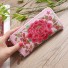 Női pénztárca virágokkal M282 rózsaszín