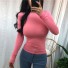 Női rugalmas póló, hosszú ujjú A1255 rózsaszín