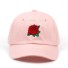 Női siltes sapka rózsával T207 rózsaszín