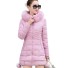 Női téli dzseki szőrrel A1959 rózsaszín