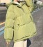 Női téli dzseki túlméretes A1872 zöld
